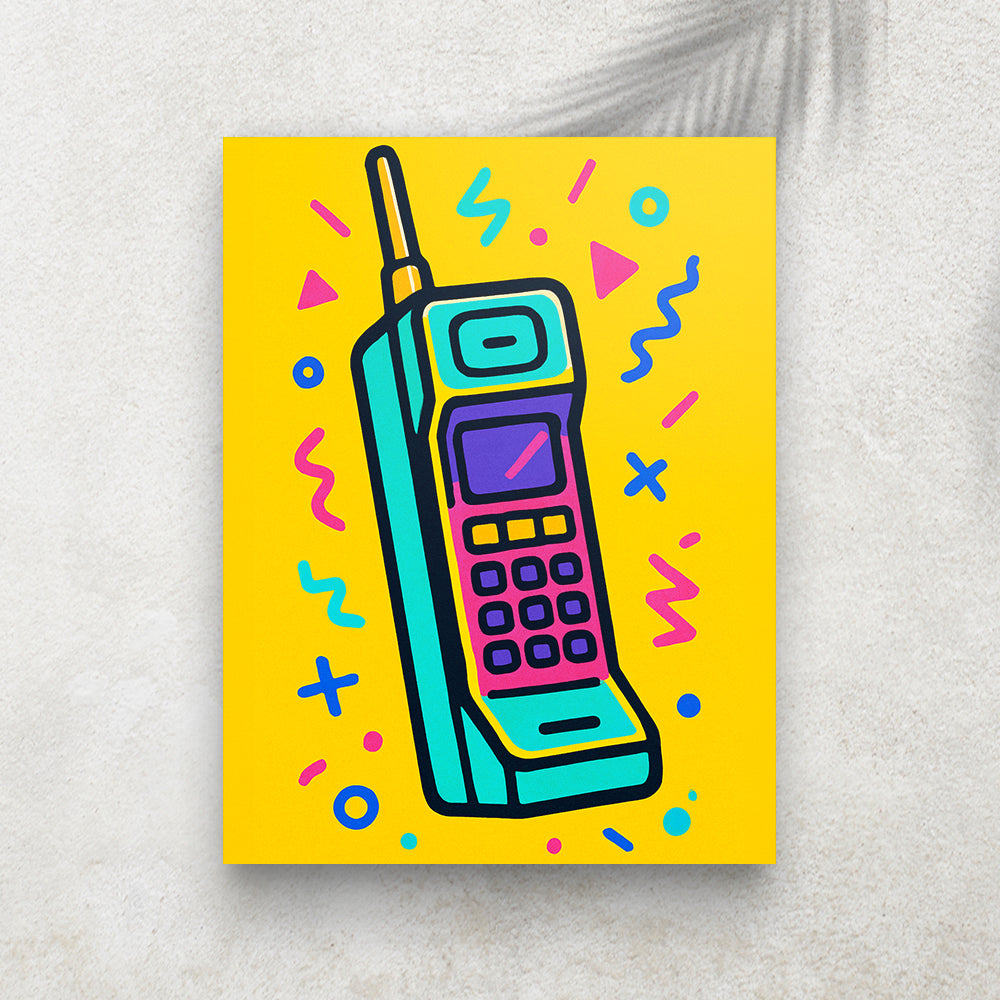 Téléphone Vintage – Tableau Pop Art Style Années 90