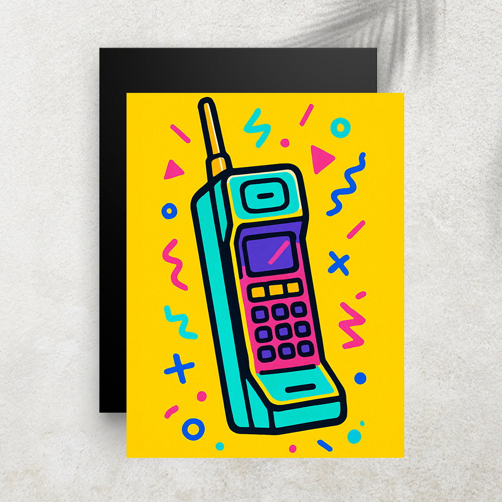 Téléphone Vintage – Tableau Pop Art Style Années 90