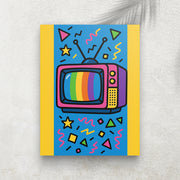 Télévision Vintage – Tableau Pop Art Style Années 90