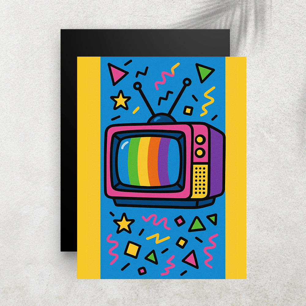 Télévision Vintage – Tableau Pop Art Style Années 90