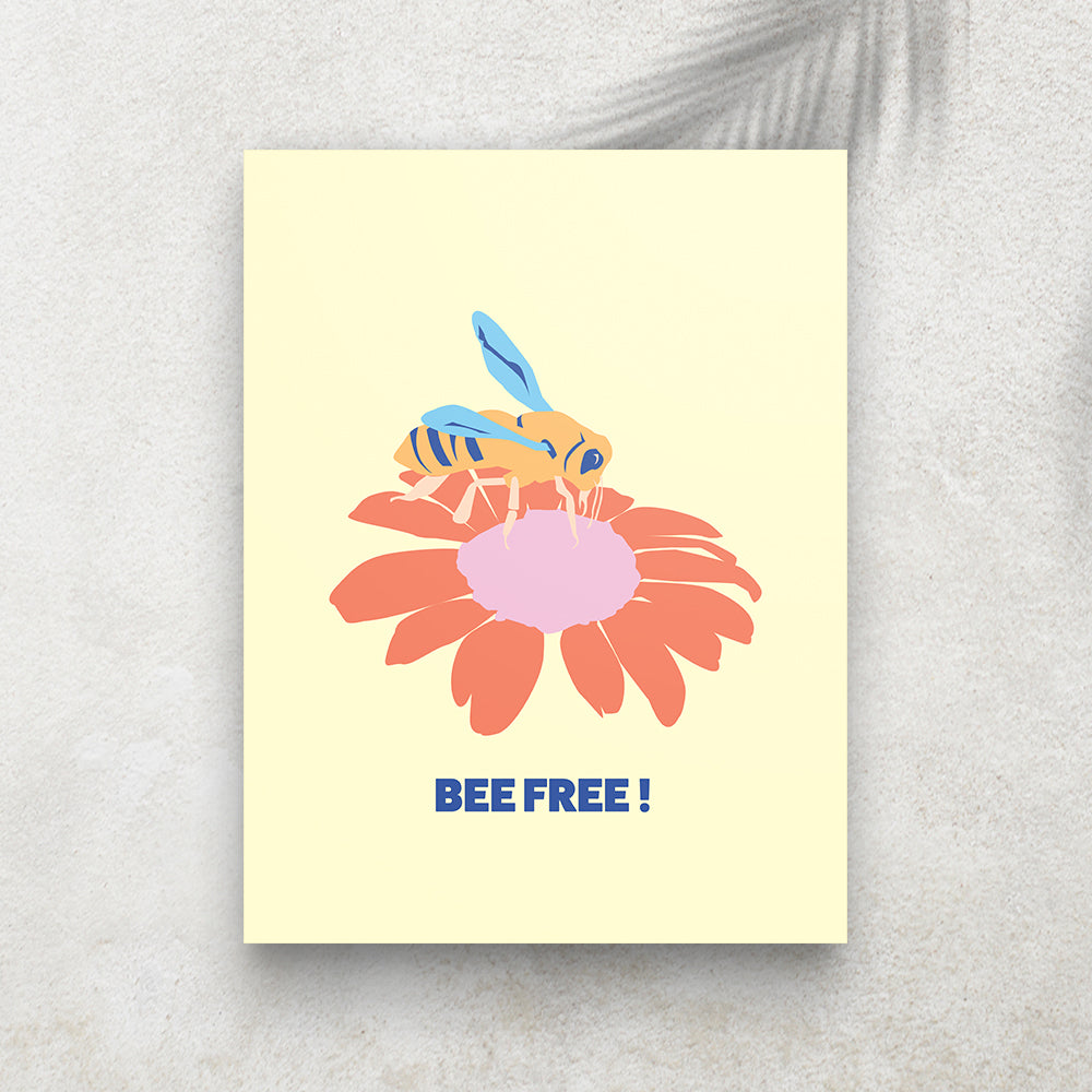 Bee Free ! – Tableau minimaliste et inspirant