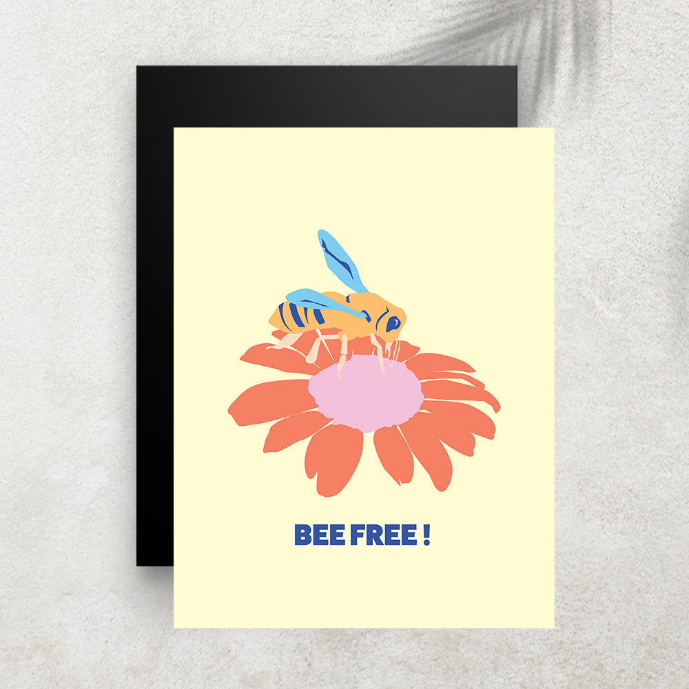 Bee Free ! – Tableau minimaliste et inspirant