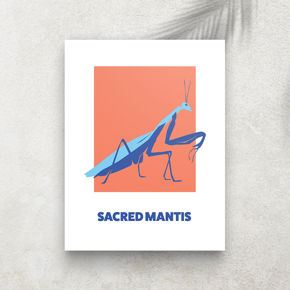 Sacred Mantis – Tableau minimaliste et inspirant