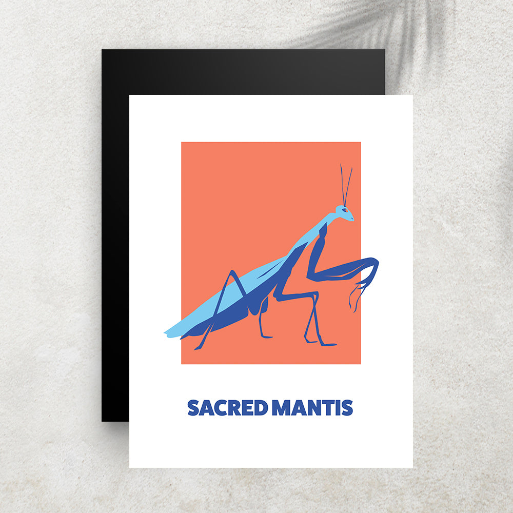 Sacred Mantis – Tableau minimaliste et inspirant