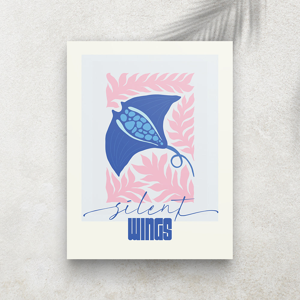 Silent Wings – Tableau Minimaliste Océan & Nature