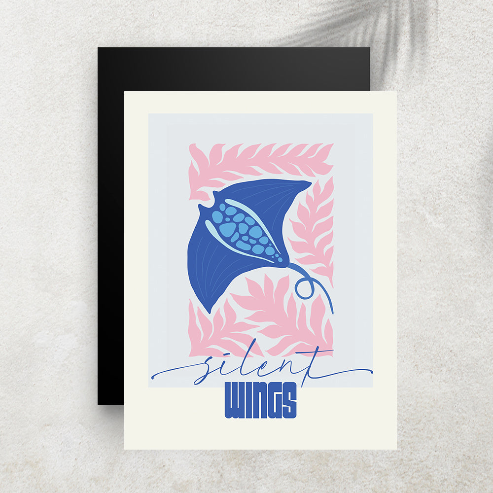 Silent Wings – Tableau Minimaliste Océan & Nature