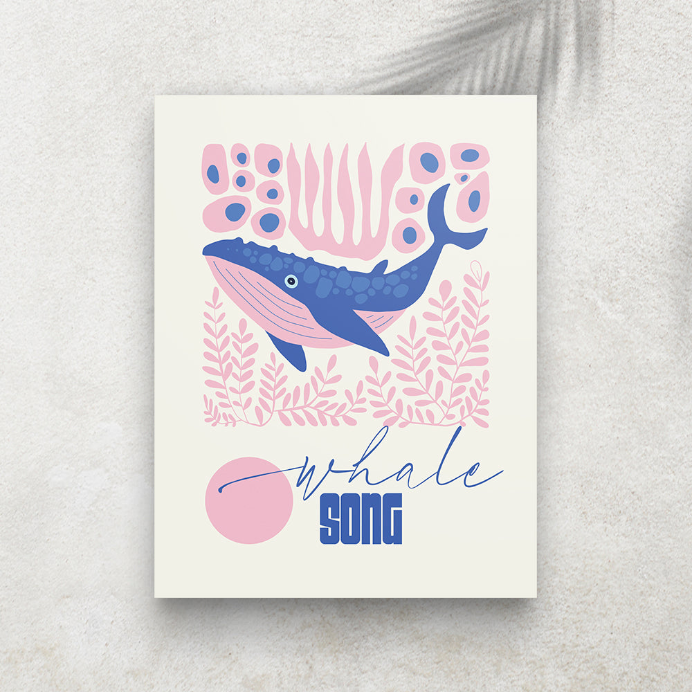 Whale Song – Tableau Minimaliste Océan