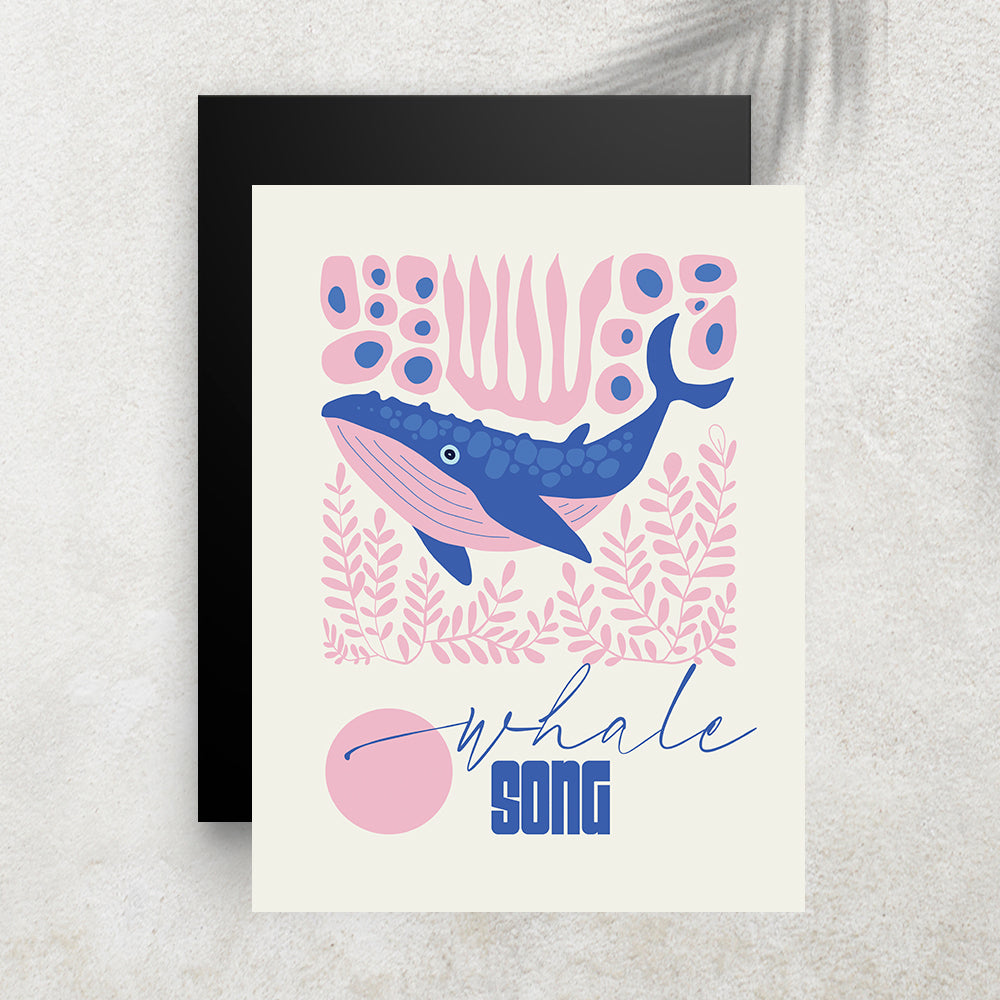 Whale Song – Tableau Minimaliste Océan