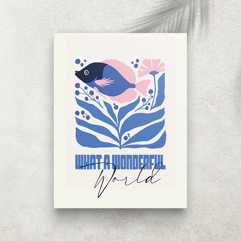 What A Wonderful World – Tableau Minimaliste Océan