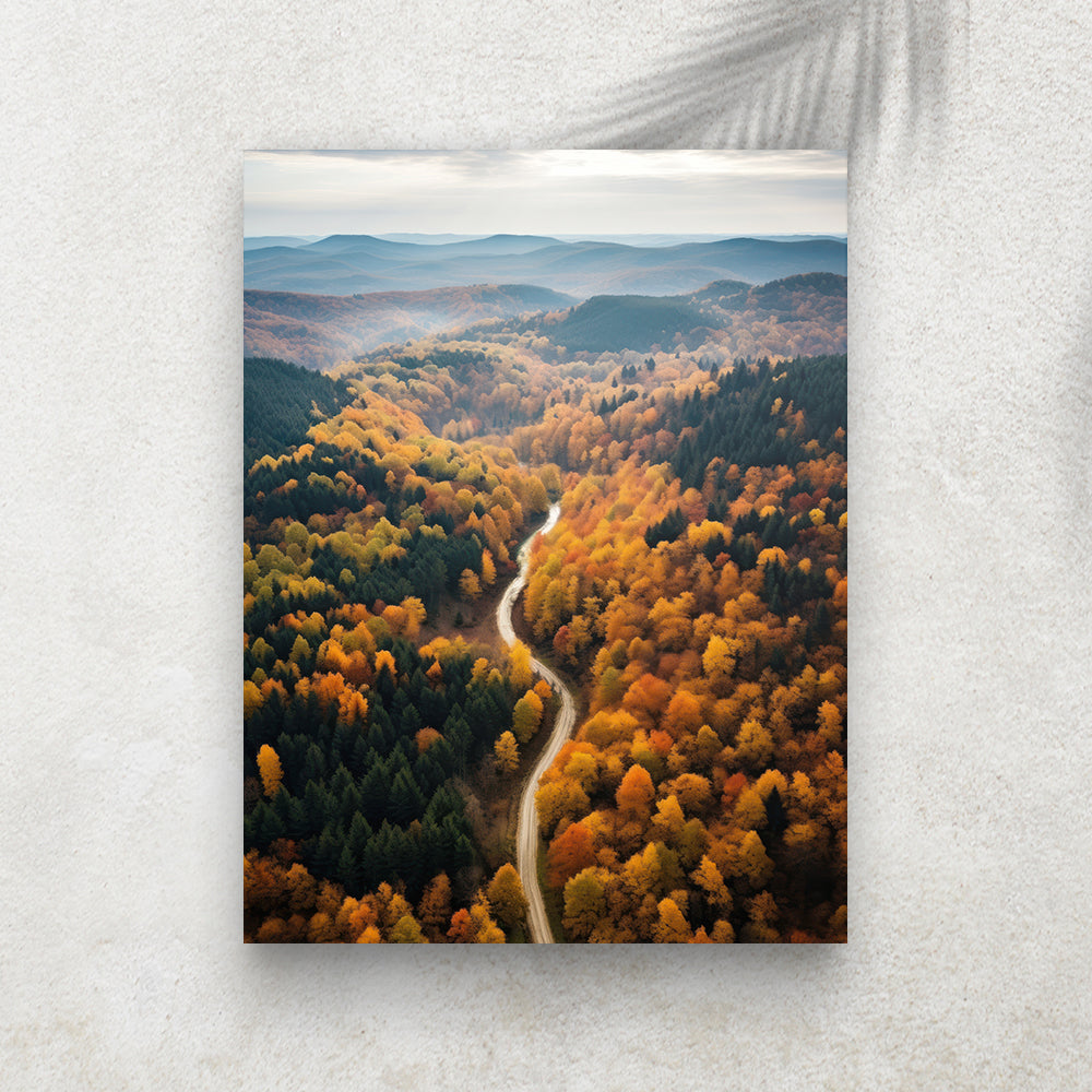 Autumn Forest – Affiche Forêt d’Automne & Route Sauvage