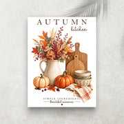 Autumn Kitchen – Affiche Cuisine d’Automne & Esprit Cottage