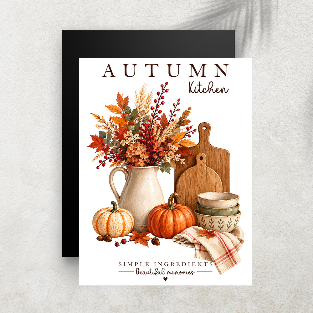 Autumn Kitchen – Affiche Cuisine d’Automne & Esprit Cottage