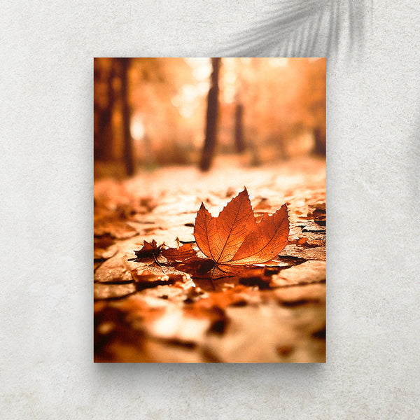 Autumn Leaf Fallen – Affiche Feuille d’Automne & Forêt