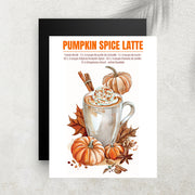 Pumpkin Spice Latte – Affiche Recette d’Automne & Cuisine