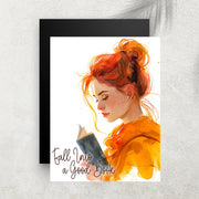 Fall Into a Good Book – Affiche Lecture & Automne