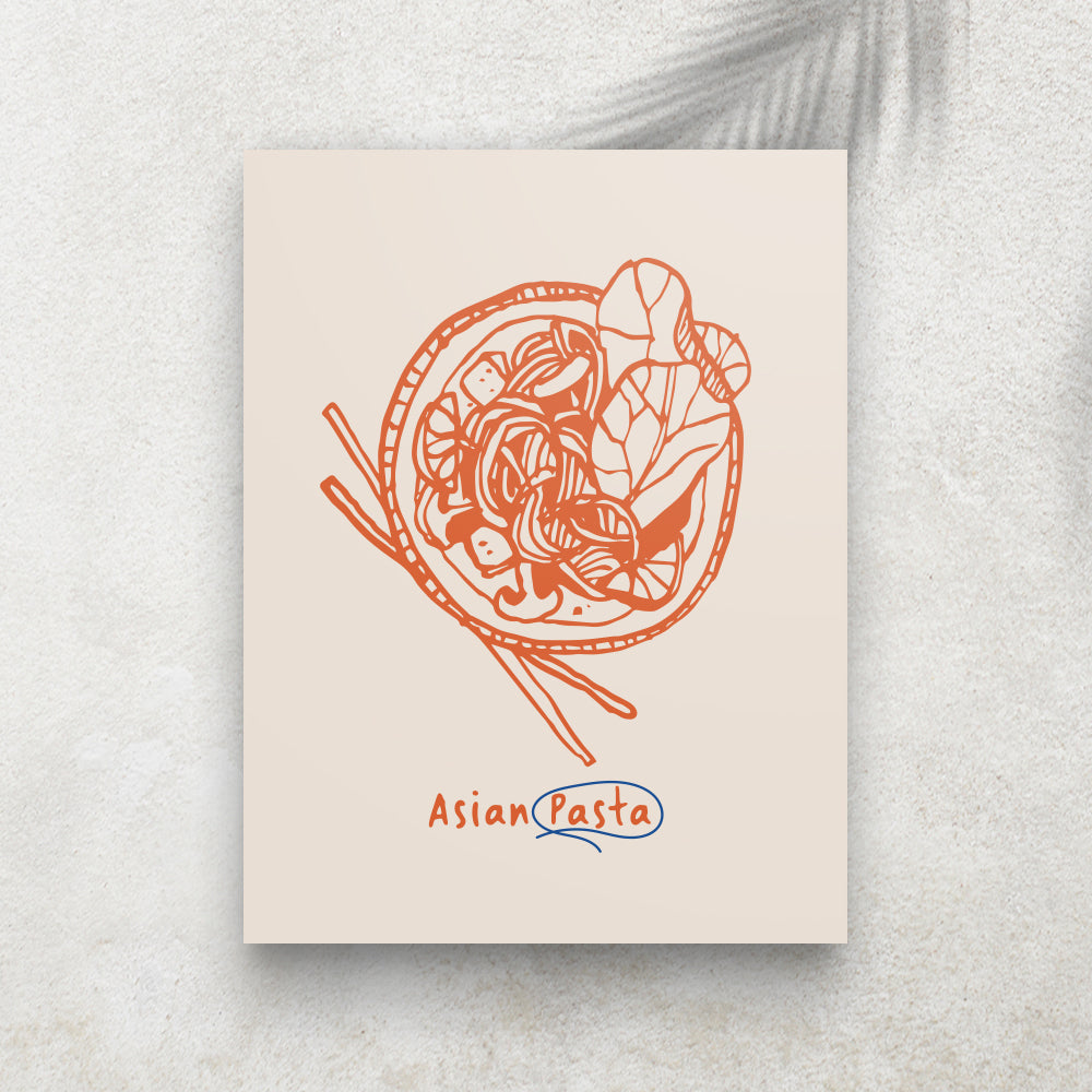 Asian Pasta – Tableau Food & Minimaliste