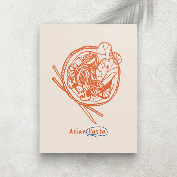 Asian Pasta – Tableau Food & Minimaliste