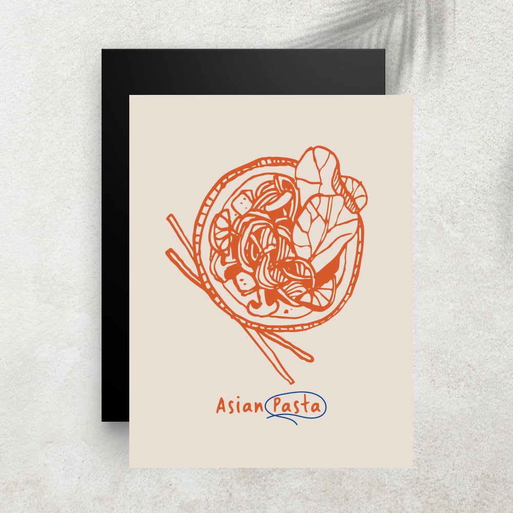 Asian Pasta – Tableau Food & Minimaliste
