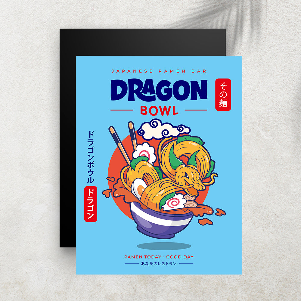Dragon Bowl – Affiche Ramen Japonais & Humour