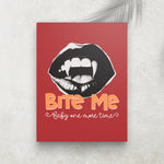 Bite Me – Affiche Halloween Vampire & Rétro