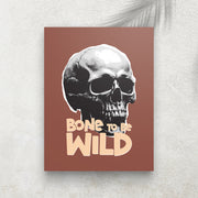 Bone to Be Wild – Affiche Halloween Crâne & Rétro