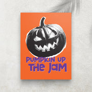 Pumpkin Up the Jam – Affiche Halloween Citrouille & Rétro