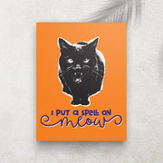 Spell on Meow – Affiche Halloween Chat Noir & Sorcellerie