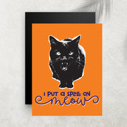 Spell on Meow – Affiche Halloween Chat Noir & Sorcellerie