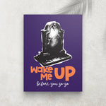Wake Me Up – Affiche Halloween Tombe & Humour Rétro