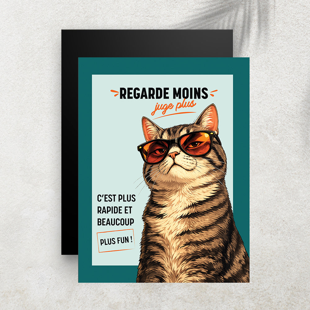 Chat Sarcastique – Tableau artistique humoristique