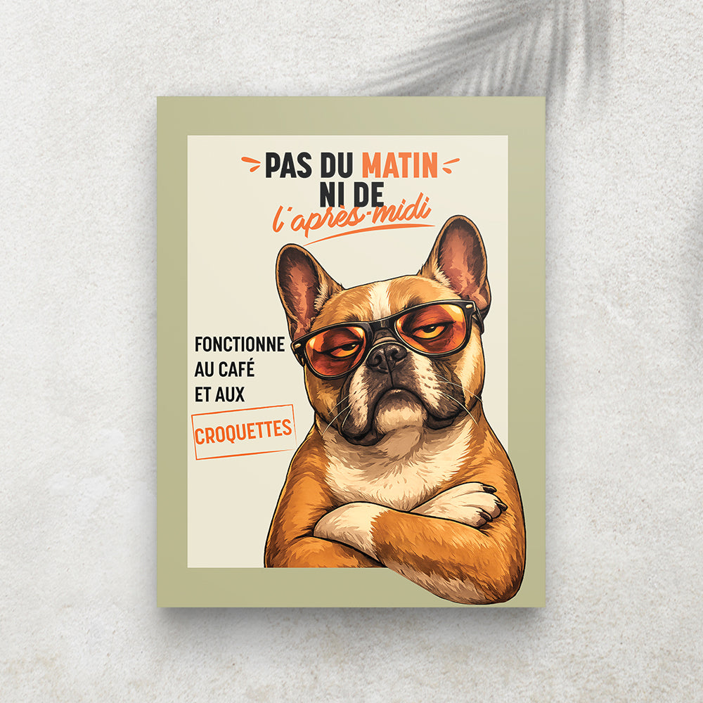 Chien Fatigué – Tableau artistique humoristique