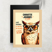 Chouette Lucide – Tableau artistique humoristique