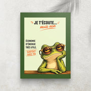 Grenouille Détachée – Tableau artistique humoristique