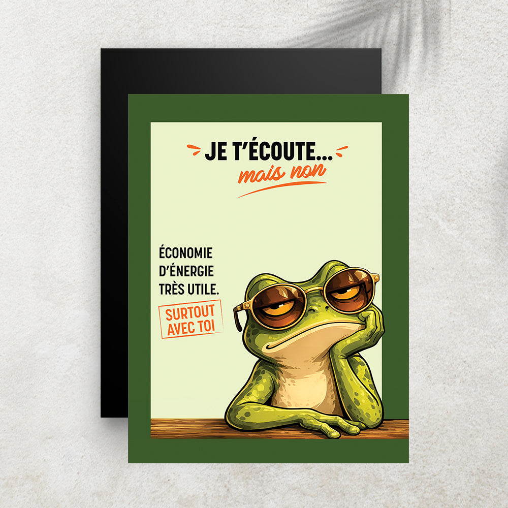 Grenouille Détachée – Tableau artistique humoristique
