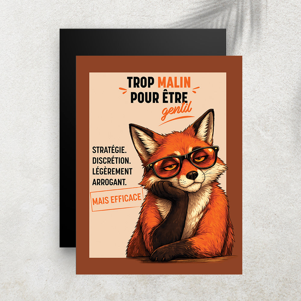 Renard Stratège – Tableau artistique humoristique