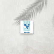 Baleine – Affiche Animaux Minimaliste pour Enfant