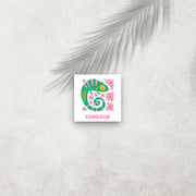 Caméléon – Affiche Animaux Minimaliste pour Enfant