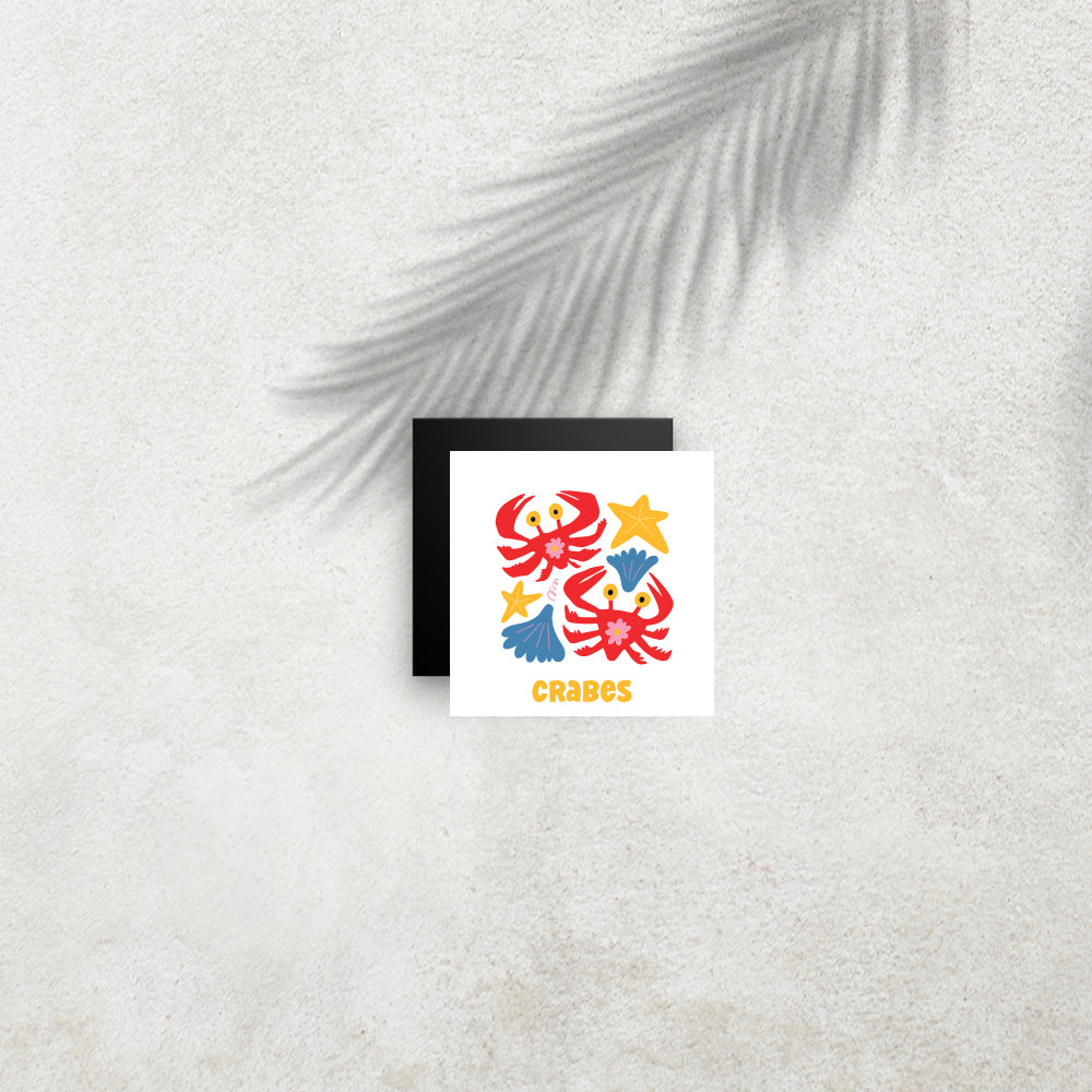 Crabes – Affiche Animaux Minimaliste pour Enfant