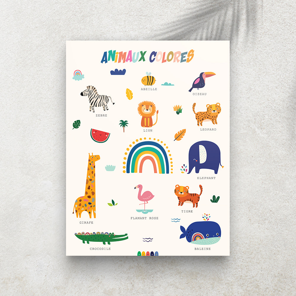 Animaux Colorés – Imagier Enfant des Animaux & des Couleurs