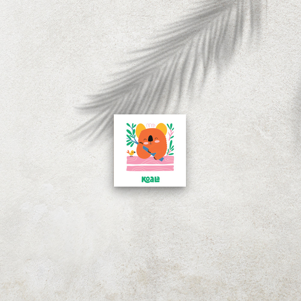 Koala – Affiche Animaux Minimaliste pour Enfant