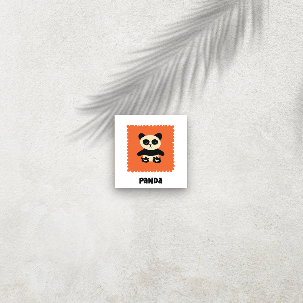 Panda – Affiche Animaux Minimaliste pour Enfant