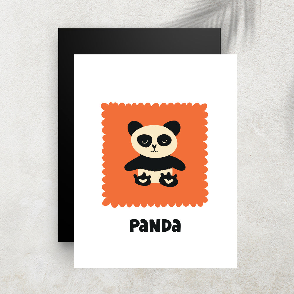 Panda – Affiche Animaux Minimaliste pour Enfant