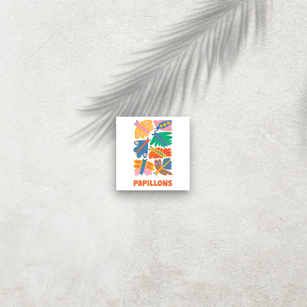 Papillons – Affiche Animaux Minimaliste pour Enfant