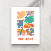 Papillons – Affiche Animaux Minimaliste pour Enfant