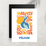 Pélican – Affiche Animaux Minimaliste pour Enfant