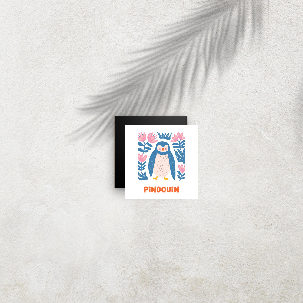 Pingouin – Affiche Animaux Minimaliste pour Enfant