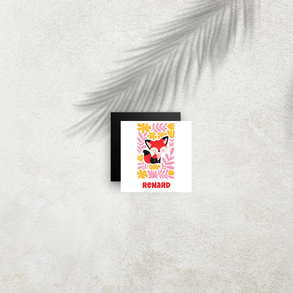 Renard – Affiche Animaux Minimaliste pour Enfant