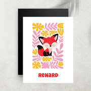 Renard – Affiche Animaux Minimaliste pour Enfant
