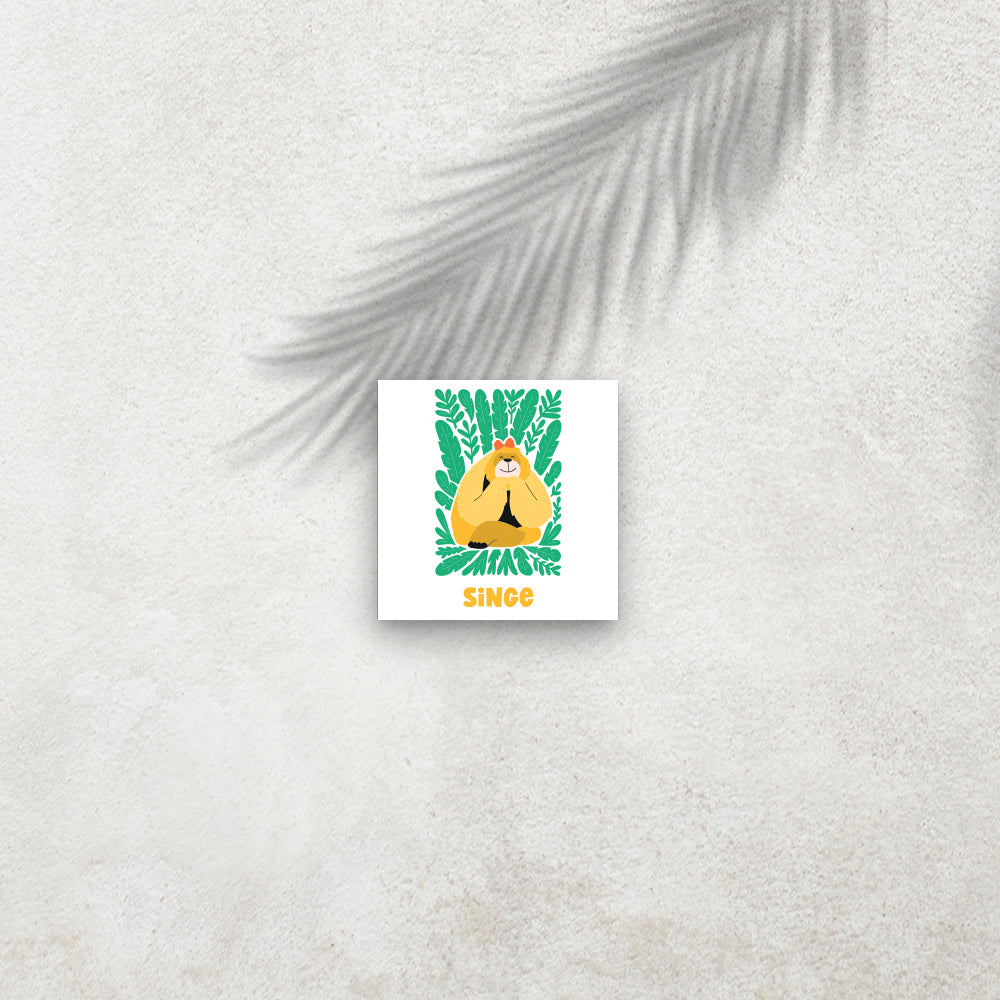 Singe – Affiche Animaux Minimaliste pour Enfant