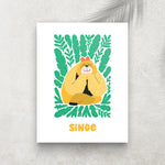 Singe – Affiche Animaux Minimaliste pour Enfant
